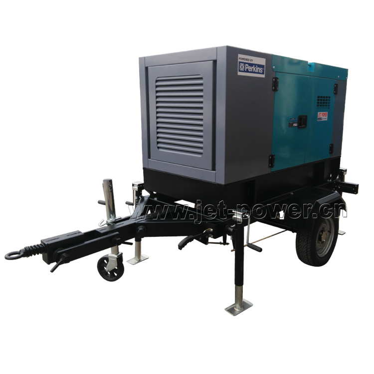 Trailer Type diesel generator set with 2 wheels